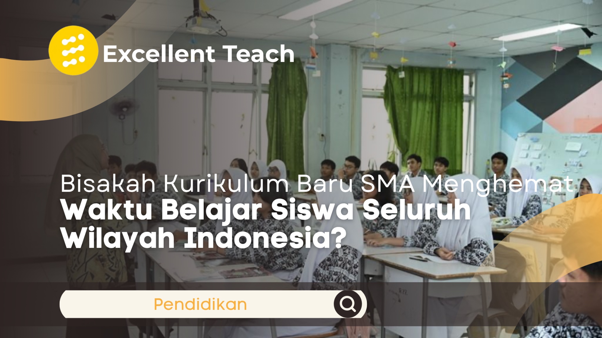 Siswa SMA Indonesia mengikuti kegiatan pembelajaran di kelas bersama guru dengan suasana belajar yang aktif.